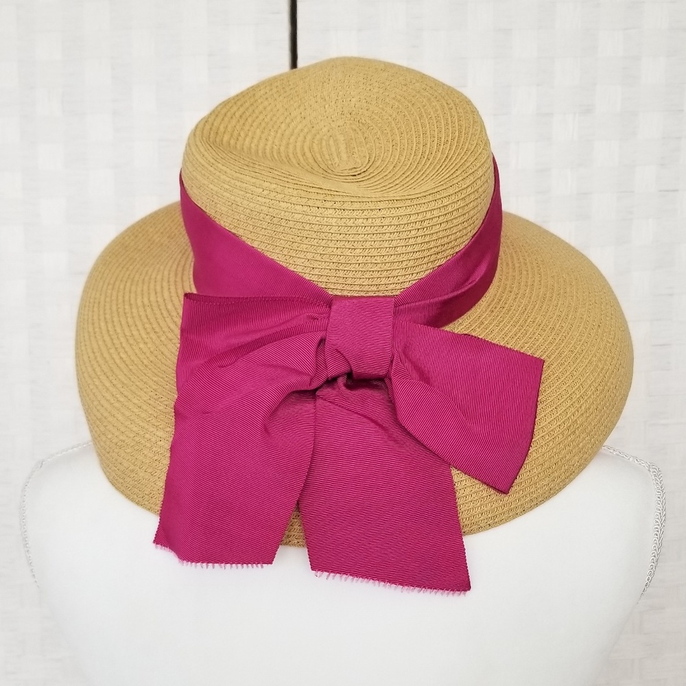 Callanan Straw Hat with Hot Pink Strap